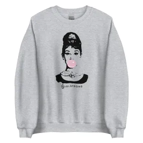 THE ESSENTIAL UNISEX SWEATSHIRT SPORTS GREY AUDREY HEPBURN