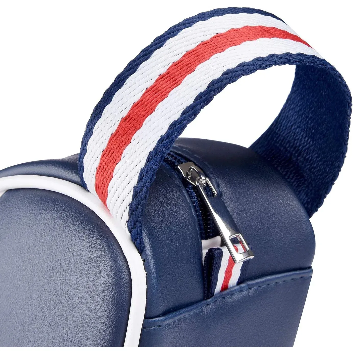 Trousse de Toilette Homme spacieuse en simili cuir cousu & de qualité style Sport très Chic ! (1 coloris : bleu rouge blanc)