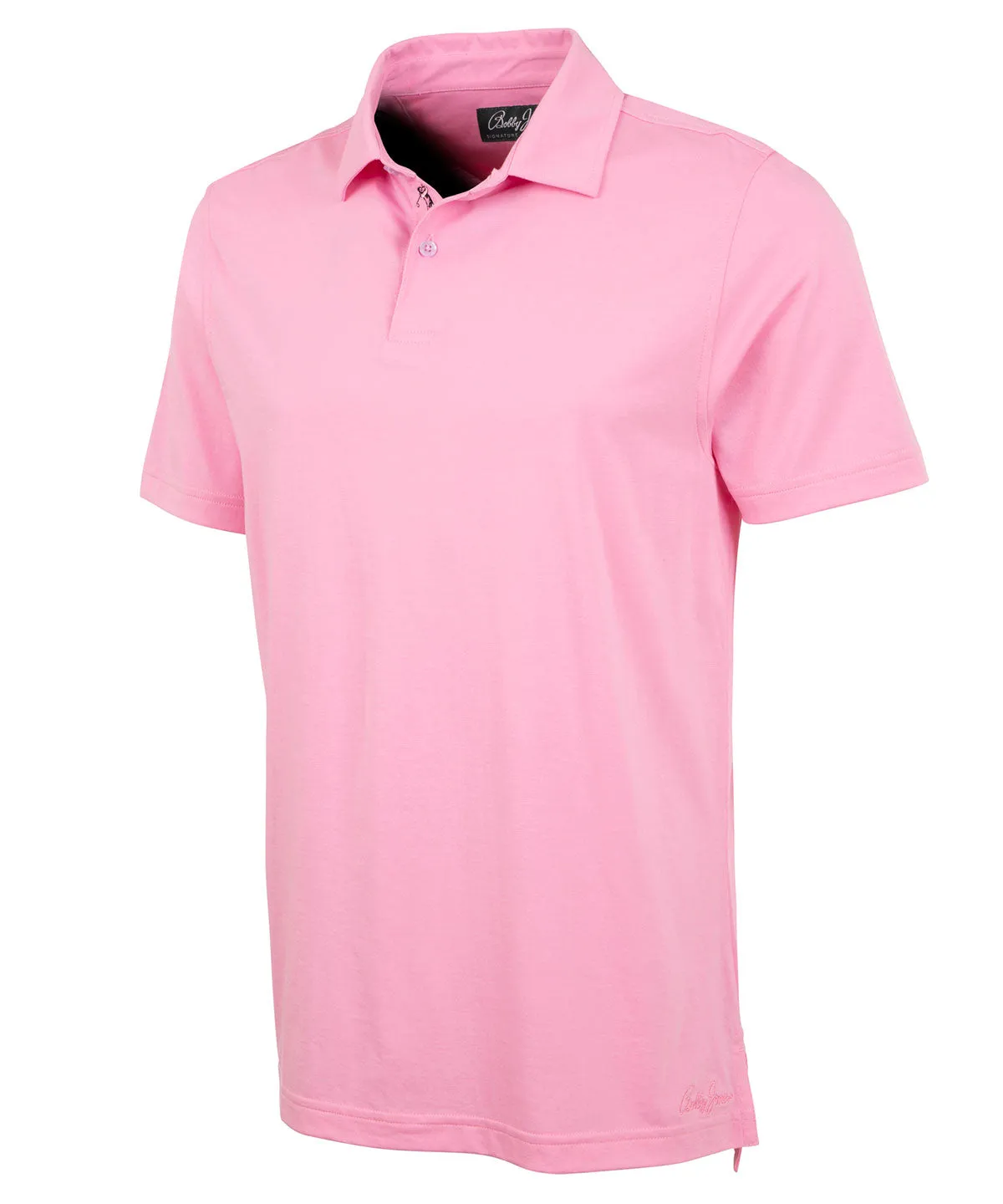 Ultra-Light Peruvian Cotton Two-Button Short-Sleeve Polo Shirt