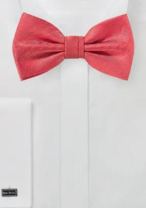 Valentine  Red Herringbone Bowtie