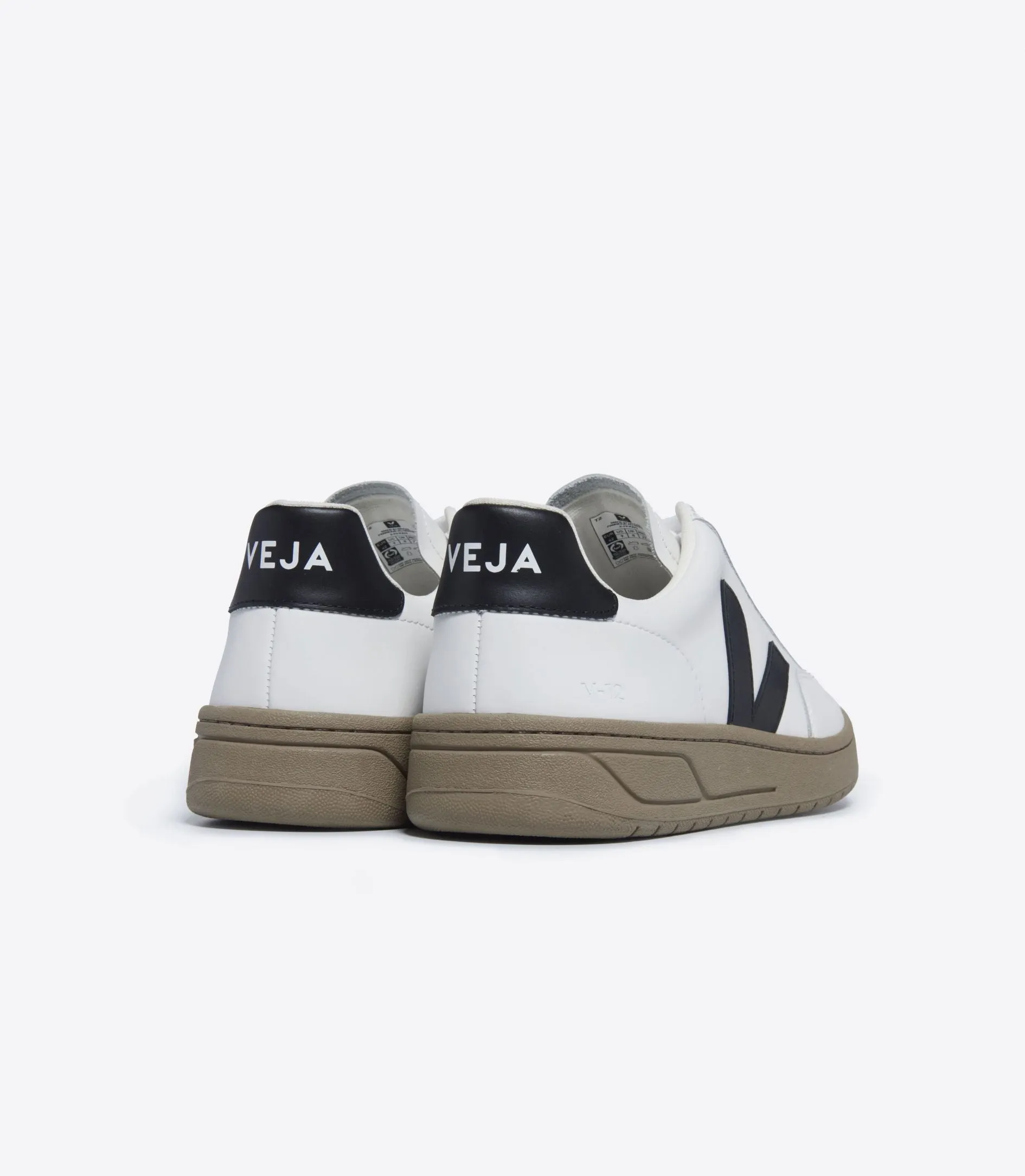 Veja Men's V-12 White Black Dune Leather Sneaker