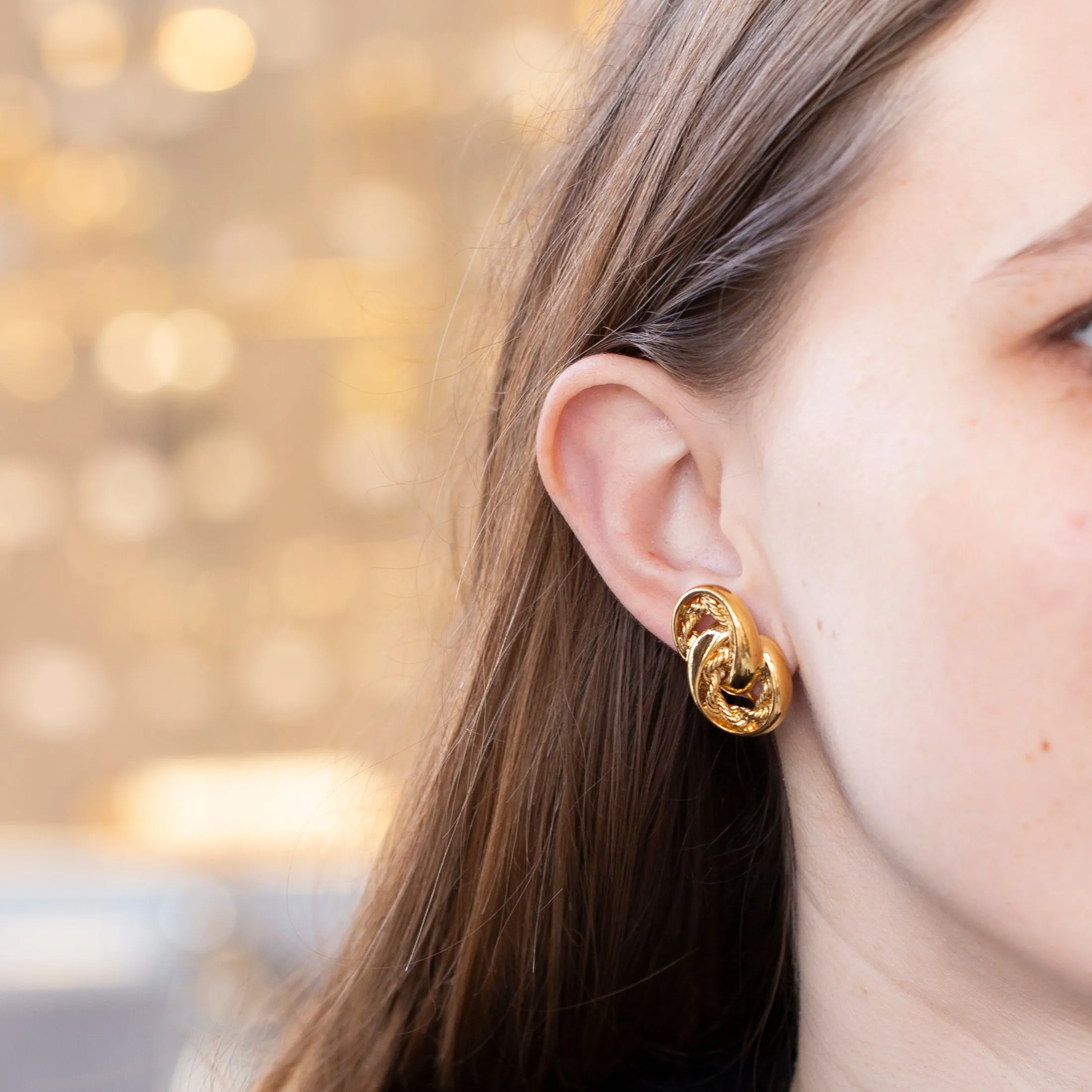 Vintage Gold Clip-on Earrings