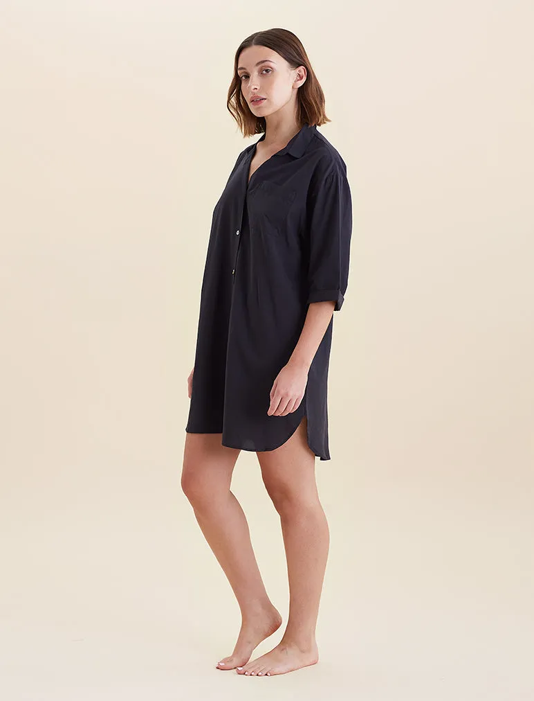 Whale Beach Nightshirt in Black